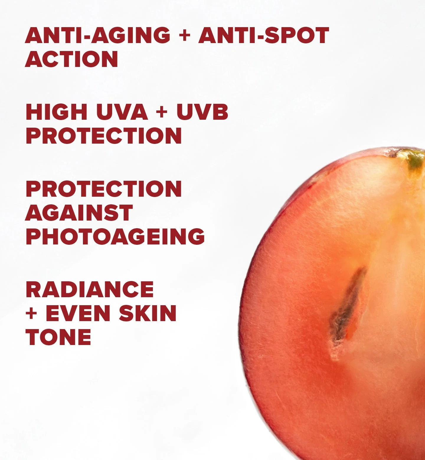 Red Grape Getönte Sonnencreme fürs Gesicht SPF50 Anti-Aging + Anti-Dark-Spot - Image 4